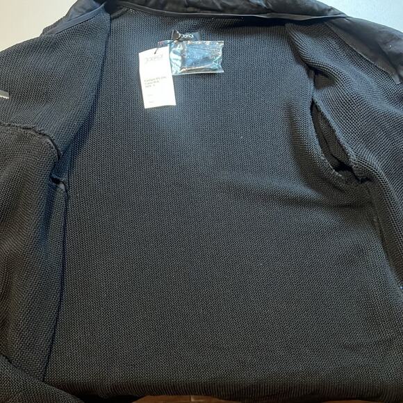 NWT Jaskar Black Chunky Button Closure Neck Collared Cardigan Women's Size Large - Picture 8 of 8